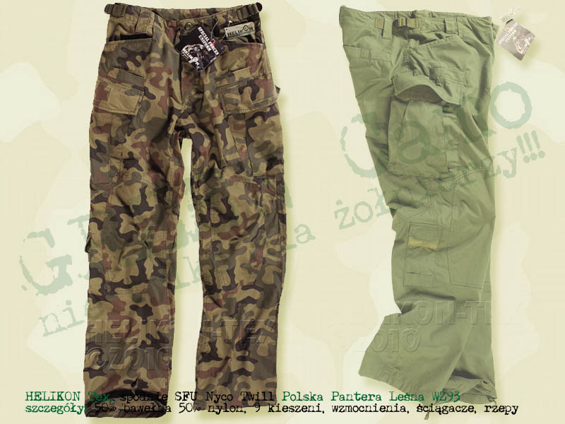 HELIKON Tex. spodnie SFU PT Special Forces Uniform PolyCotton Twill Polska Pantera Leśna Wz93