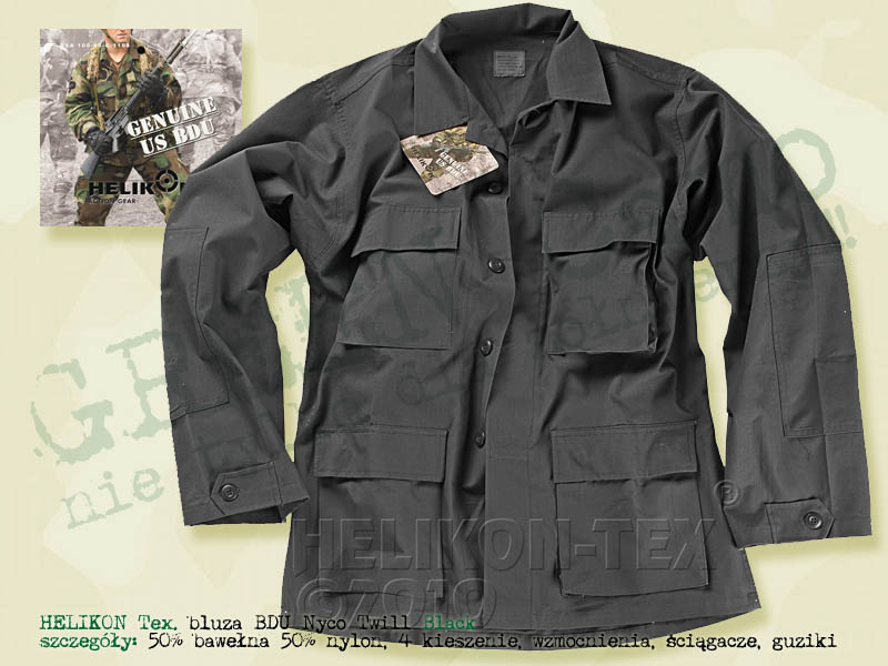 HELIKON Tex. bluza BDU NT NyCo Twill Black