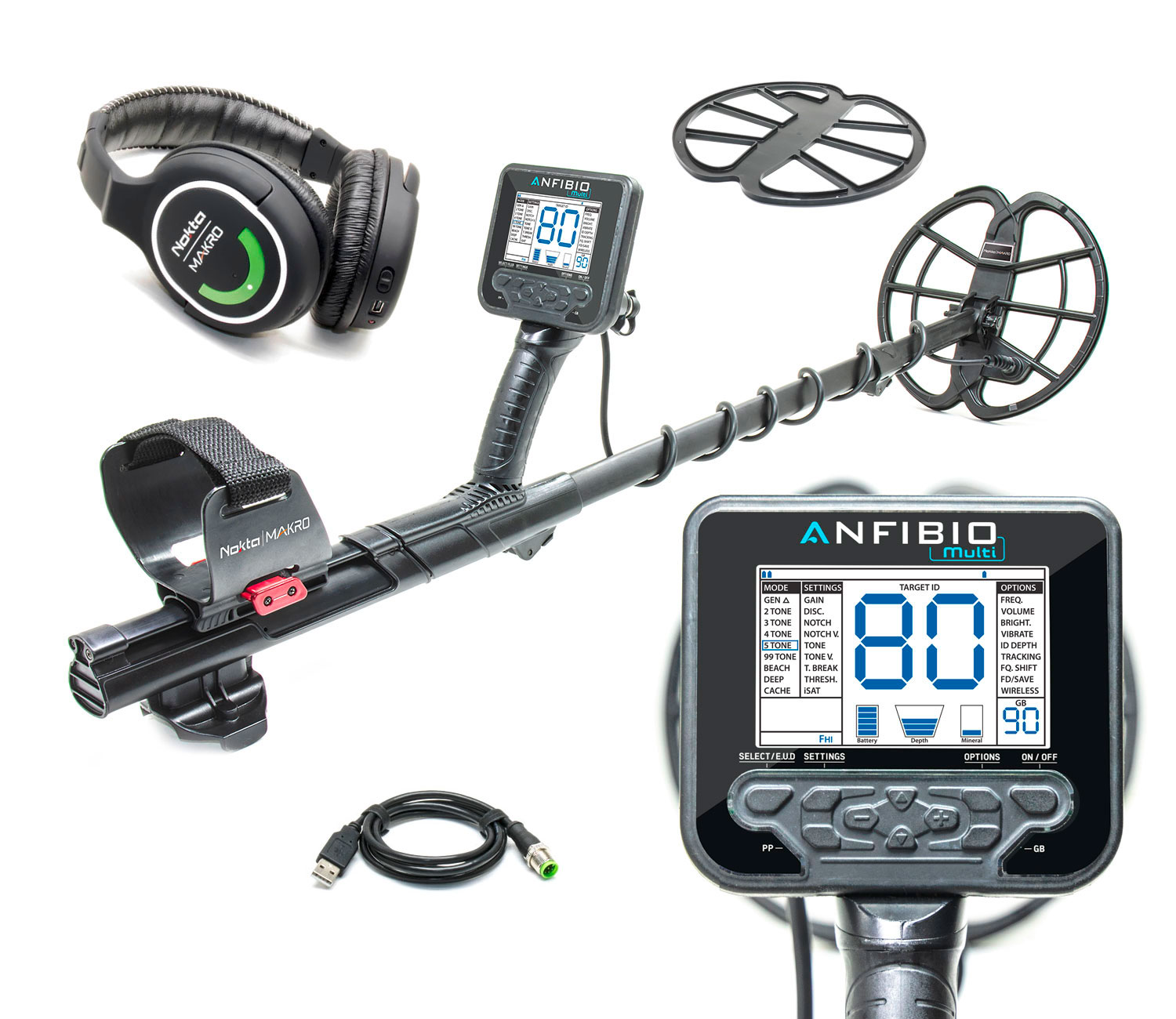 NOKTA Anfibio Multi 5/14/20 kHz 28DD - detektor / wykrywacz metali