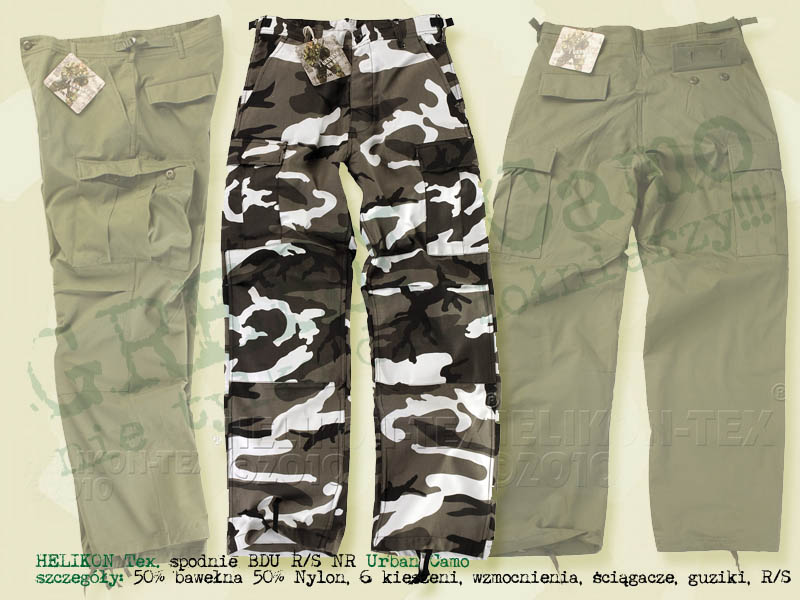 HELIKON Tex. spodnie BDU R/S NR Urban Camo