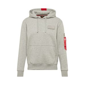 Bluza ALPHA INDUSTRIES Red Stripe Hoody Grey Heatrow