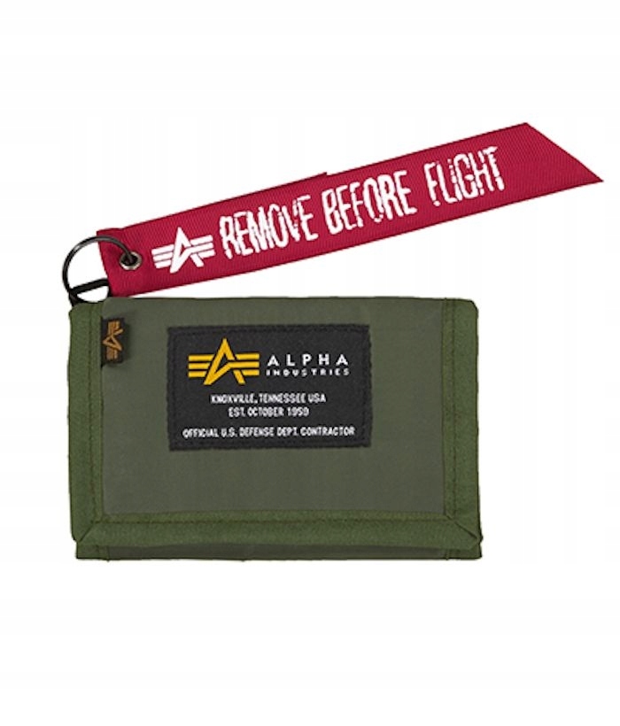ALPHA INDUSTRIES portfel Crew Wallet Sage Green