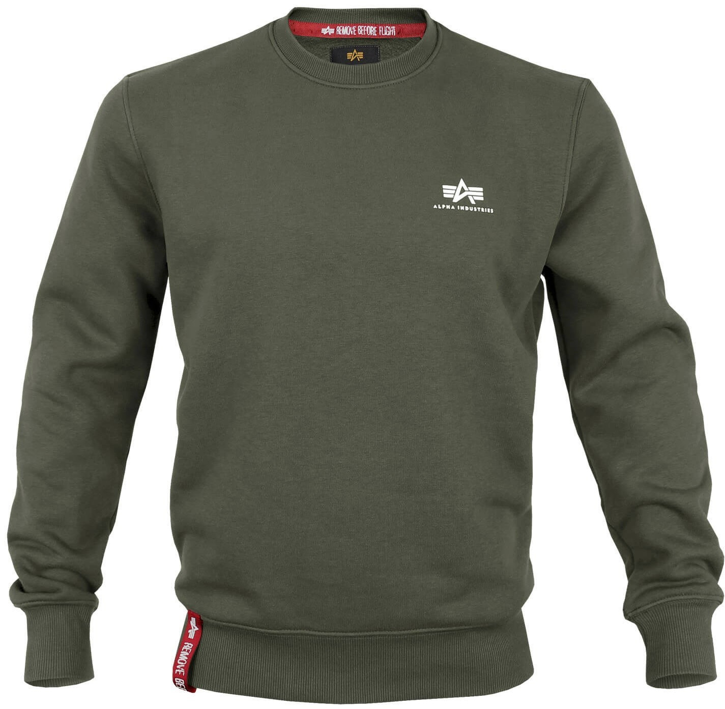 Bluza ALPHA INDUSTRIES Basic Sweater Small Logo Dark Olive