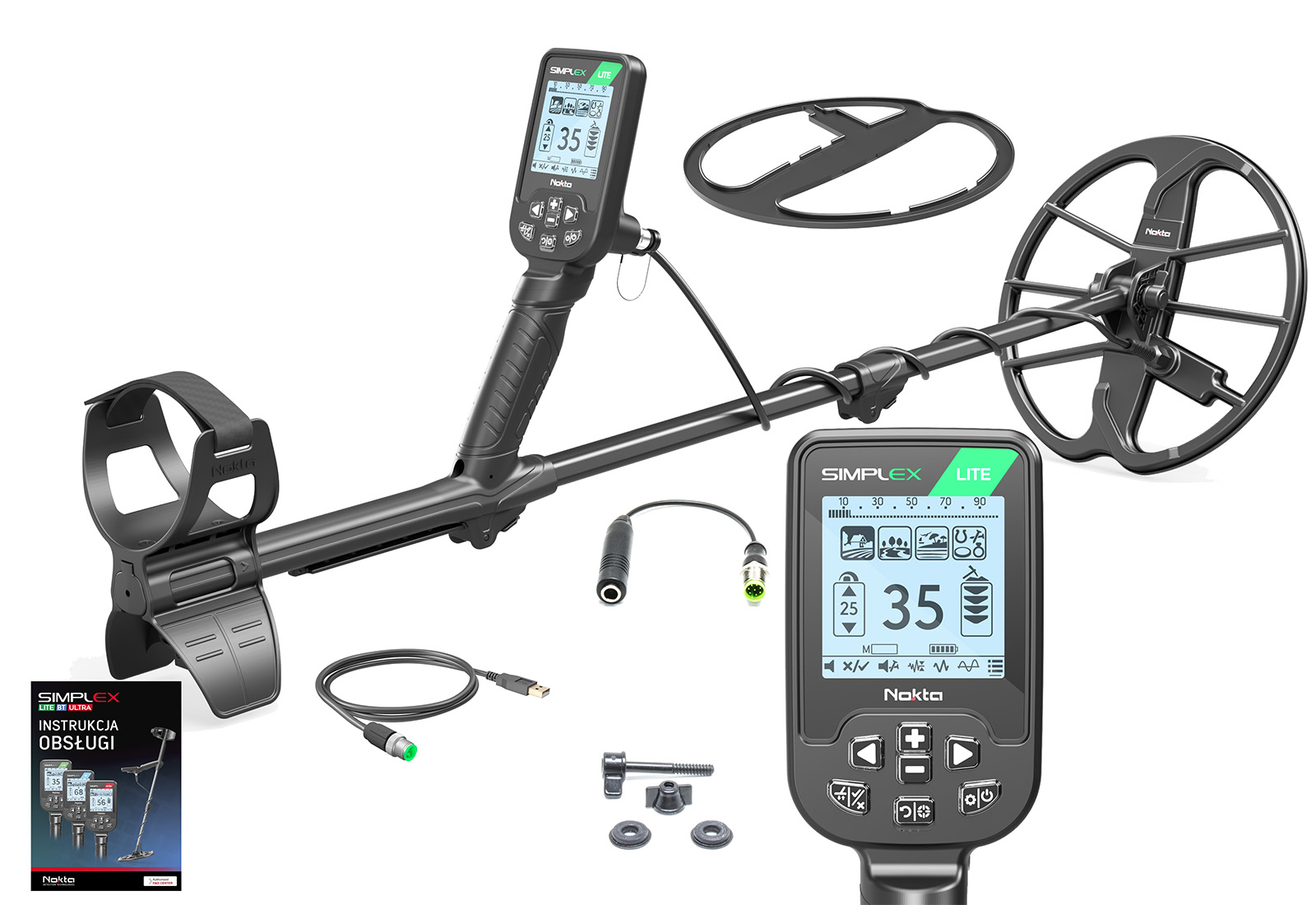 NOKTA Simplex Lite SX28 11" DD łatwy w obsłudze wodoszczelny detektor metali BW'25