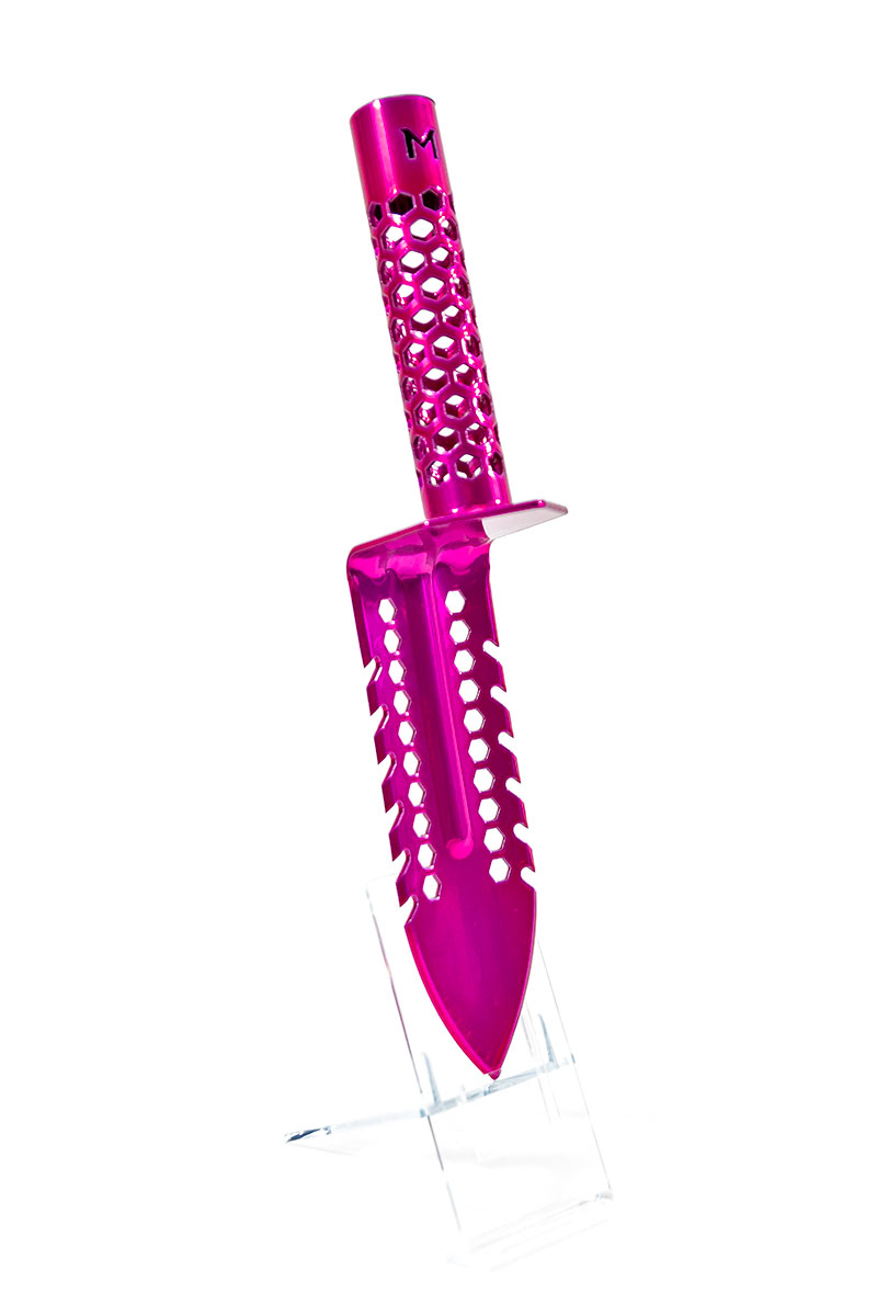 MOTLEY nożo-łopatka Grass Knife digger Pink Venom + etui do pasa