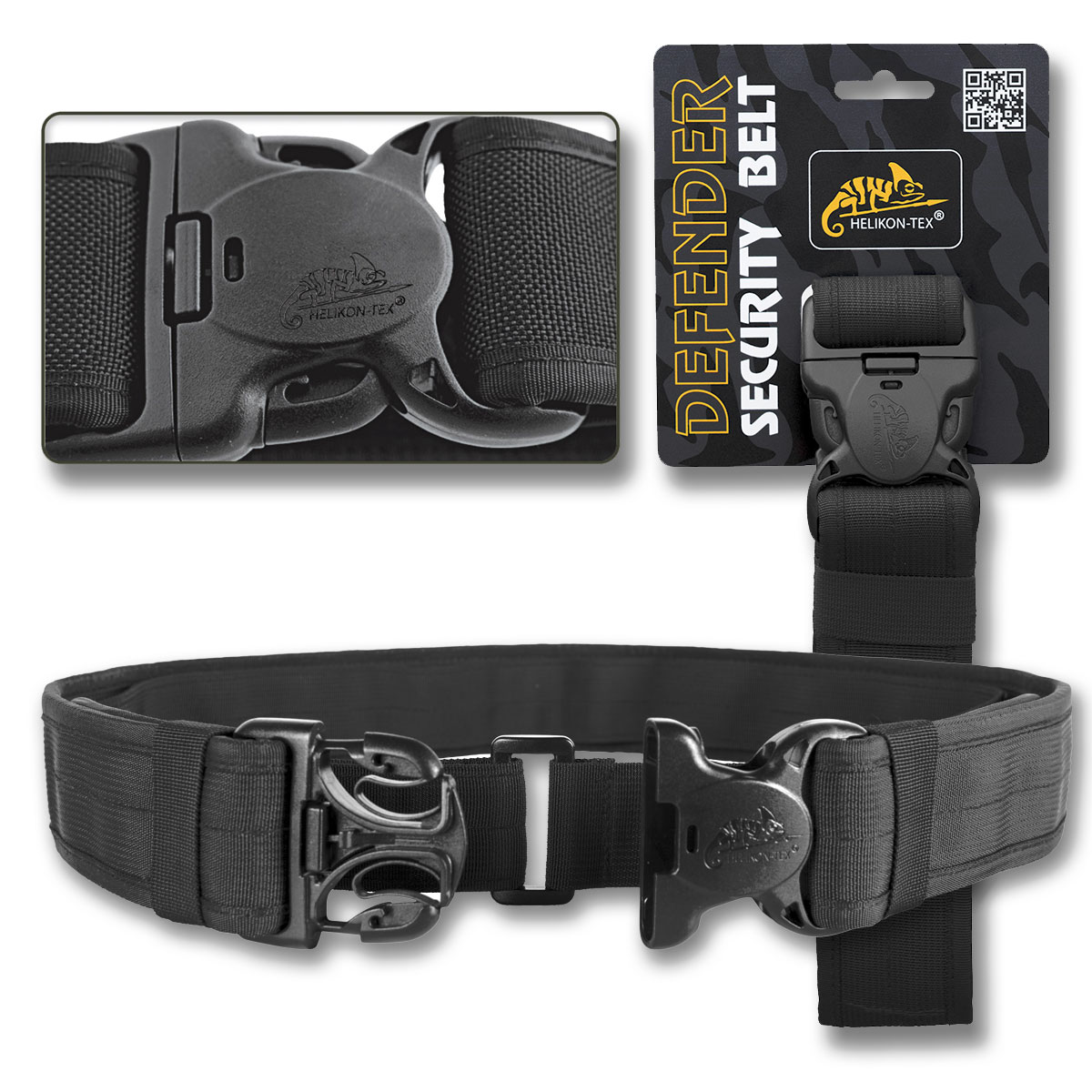 HELIKON Tex. pas taktyczny zewnętrzny Defender Black Czarny