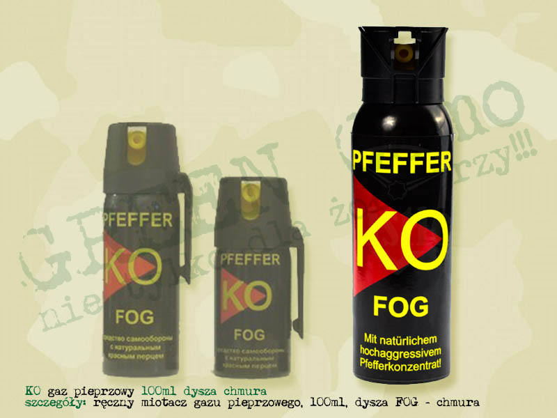KO ręczny miotacz gazu pieprzowego 100ml FOG - gaz pieprzowy chmura
