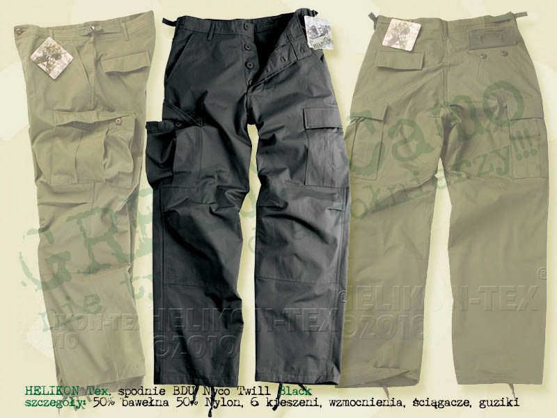 HELIKON Tex. spodnie BDU PT Black