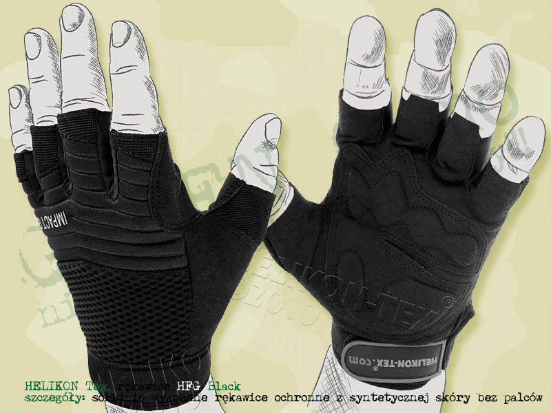 HELIKON Tex. rękawice taktyczne / ochronne HFG Tactical Gloves Black
