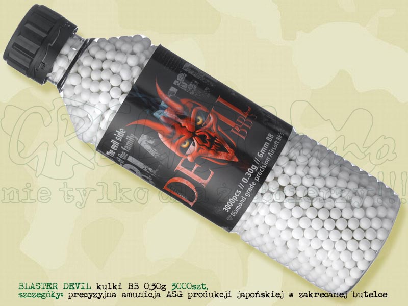 BLASTER DEVIL kulki BB 0,30g 3000szt. butelka - amunicja ASG