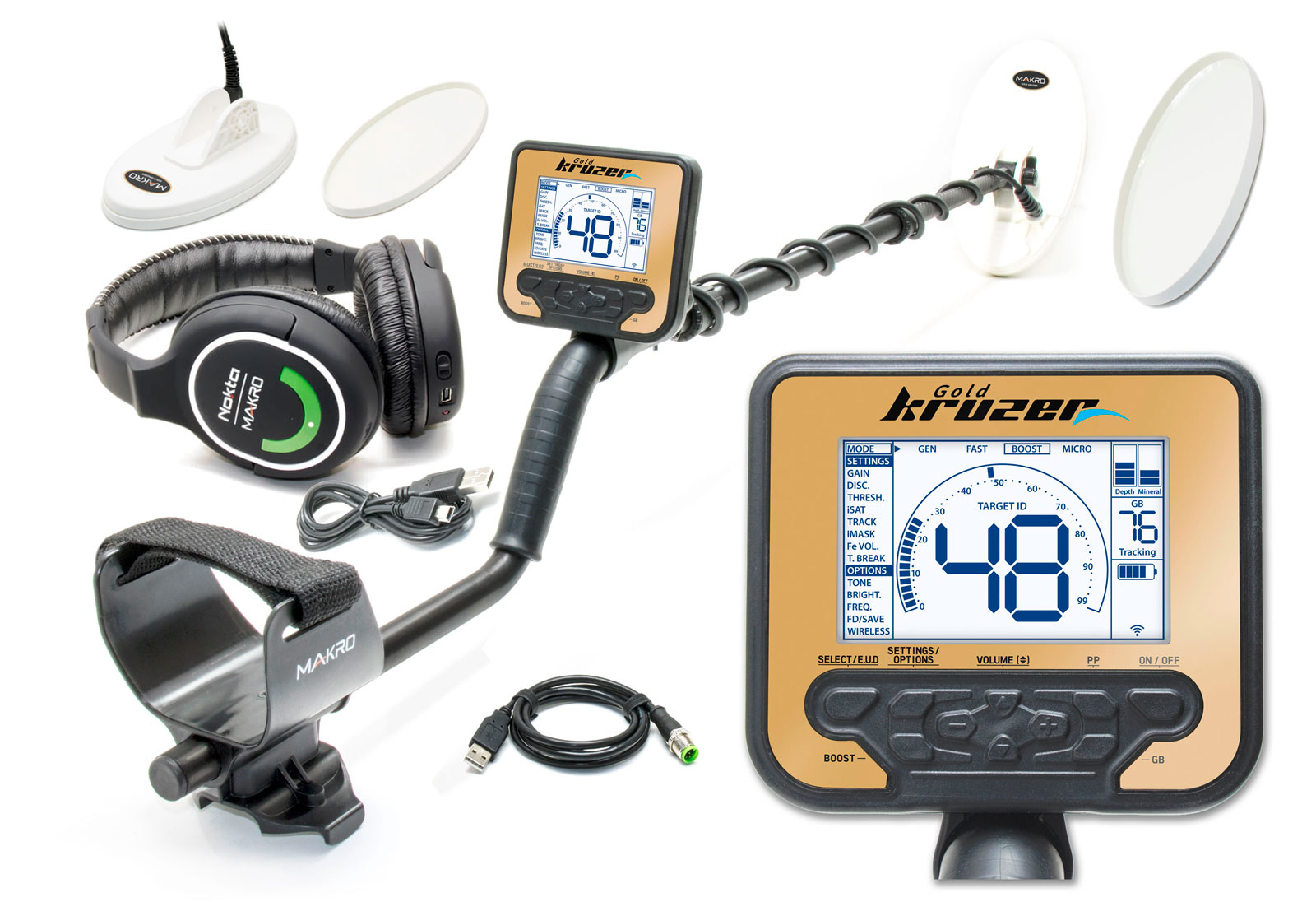 NOKTA detektor / wykrywacz metali Gold Kruzer 61kHz 10" CC + 7,5" DD