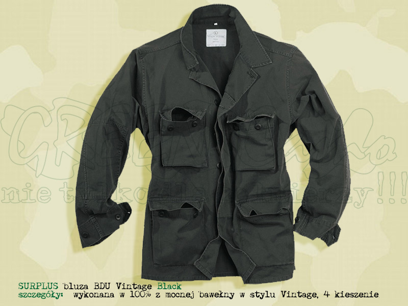 Surplus Tex. bluza BDU Vintage Black