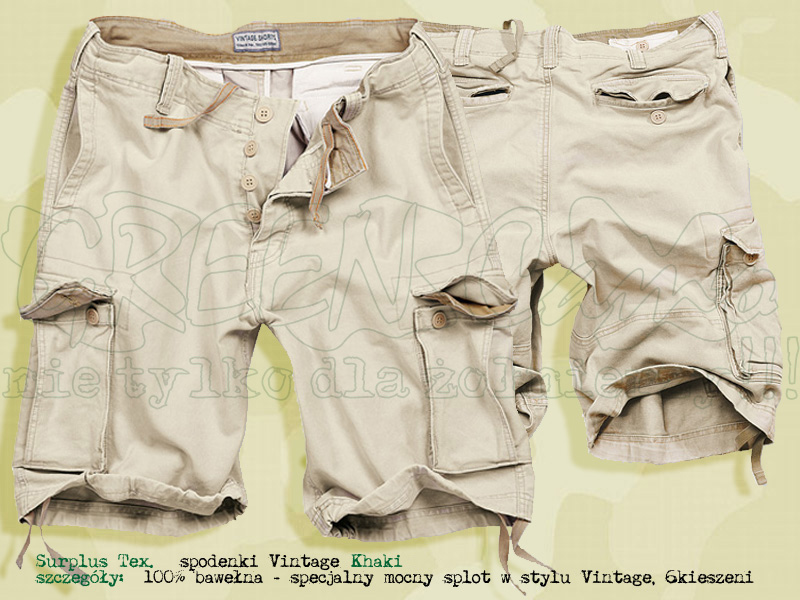 Surplus Tex. spodenki Vintage Shorts Khaki