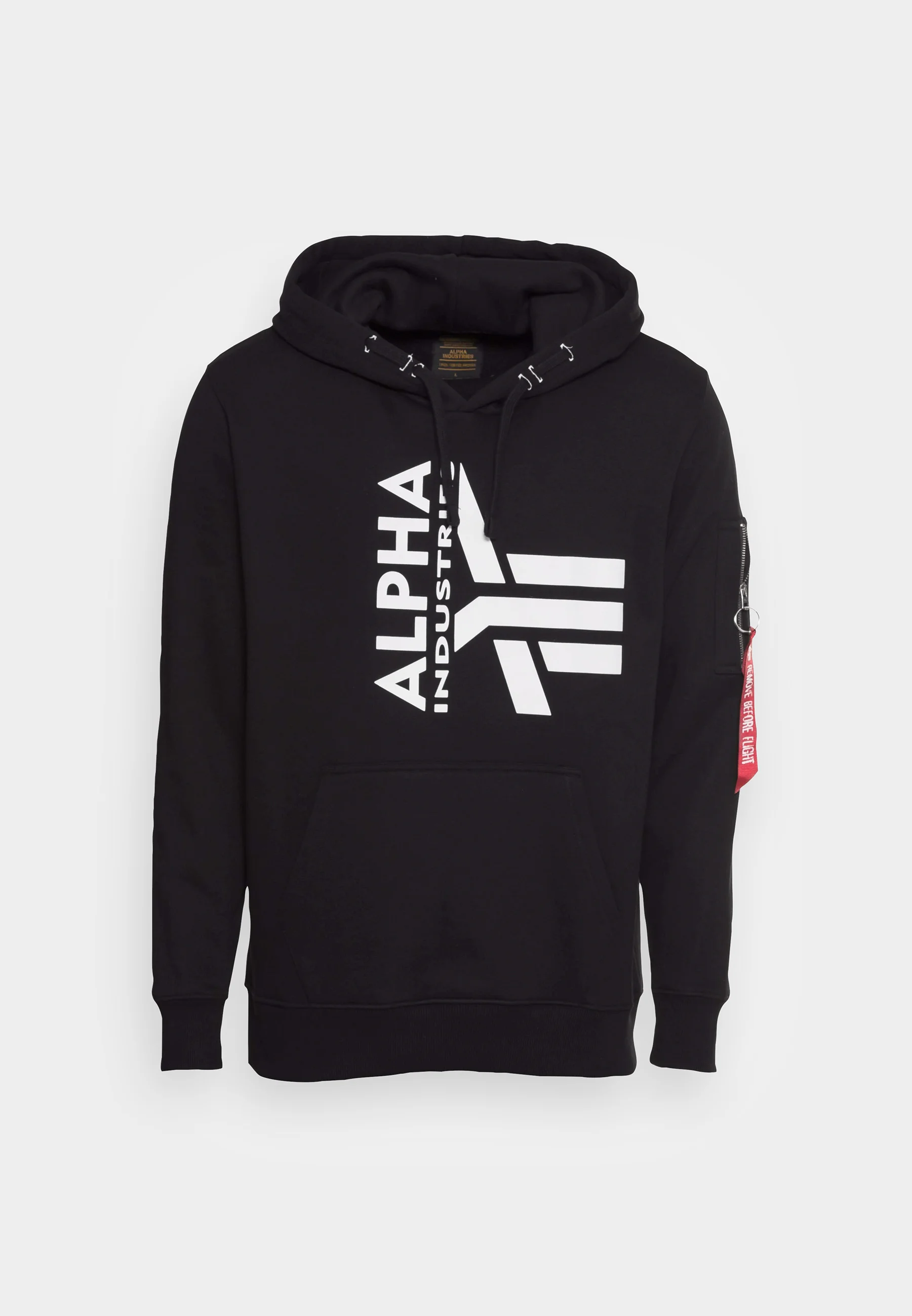 Bluza ALPHA INDUSTRIES Half Logo Foam Hoody Black