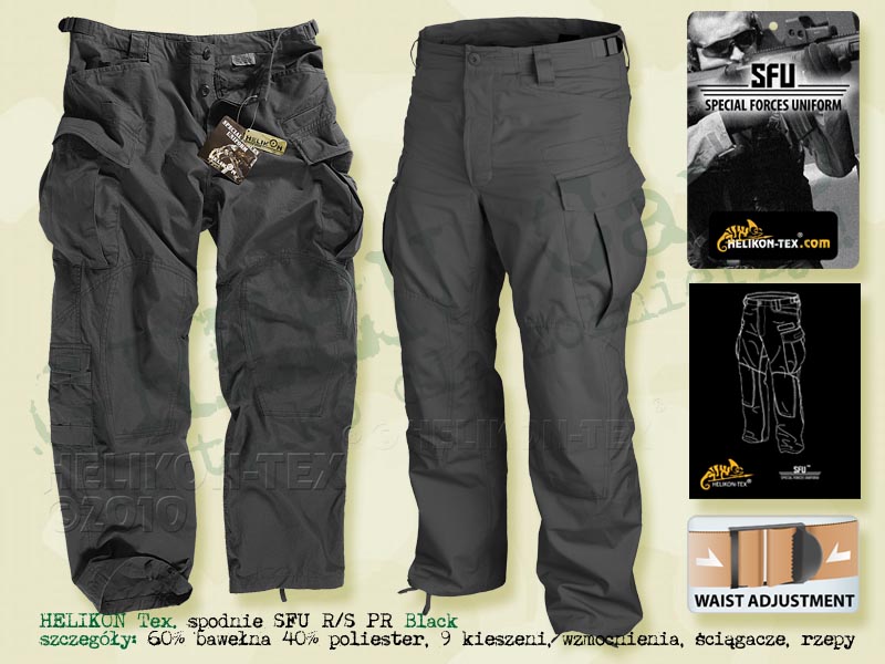 HELIKON Tex. spodnie SFU PR R/S Black