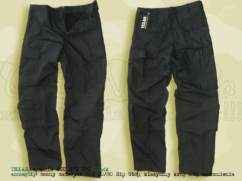 TEXAR spodnie ACU R/S PC Black