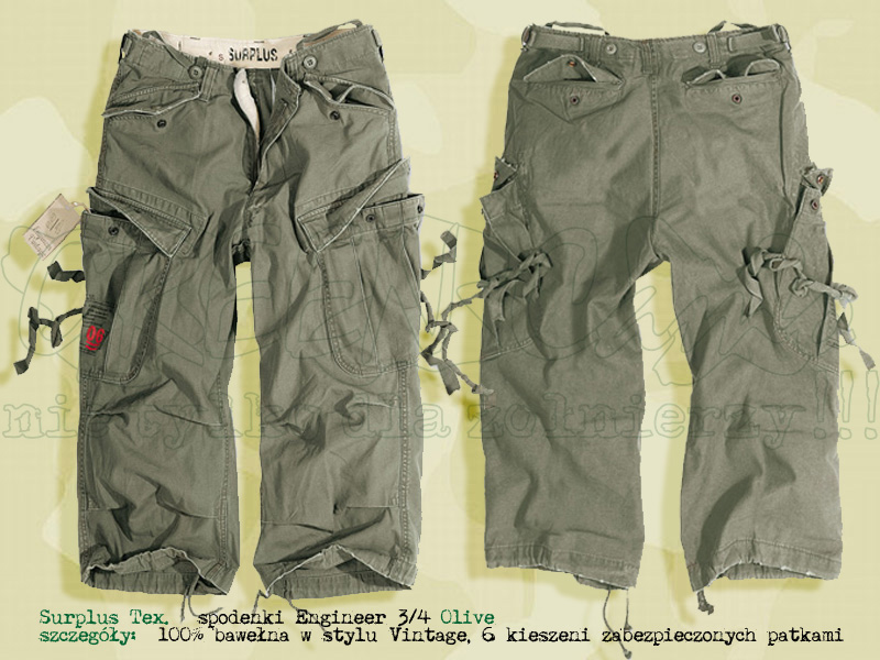 Surplus Tex. spodenki 3/4 Engineer Vintage Olive