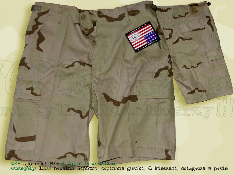 MFH spodenki BDU R/S 3 Color Desert Camo