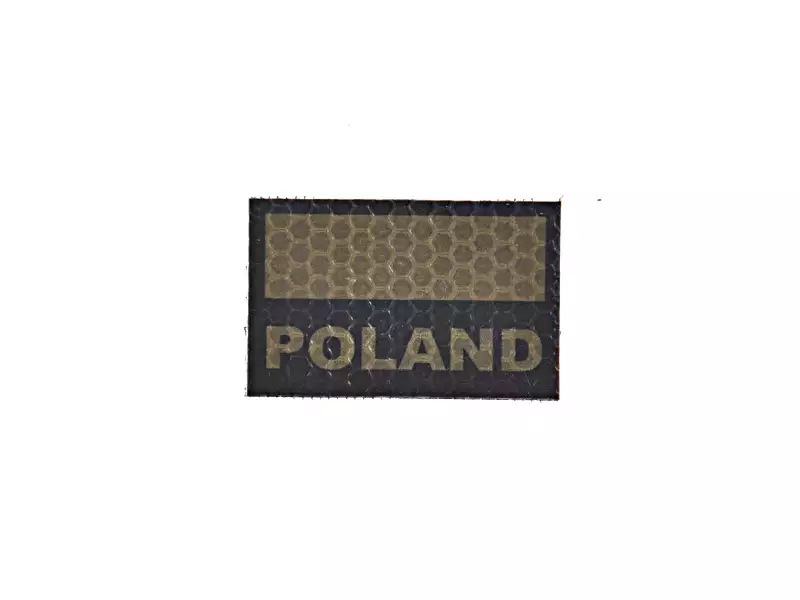 COMBAT-ID naszywka IR C4 POLAND Coyote Brown
