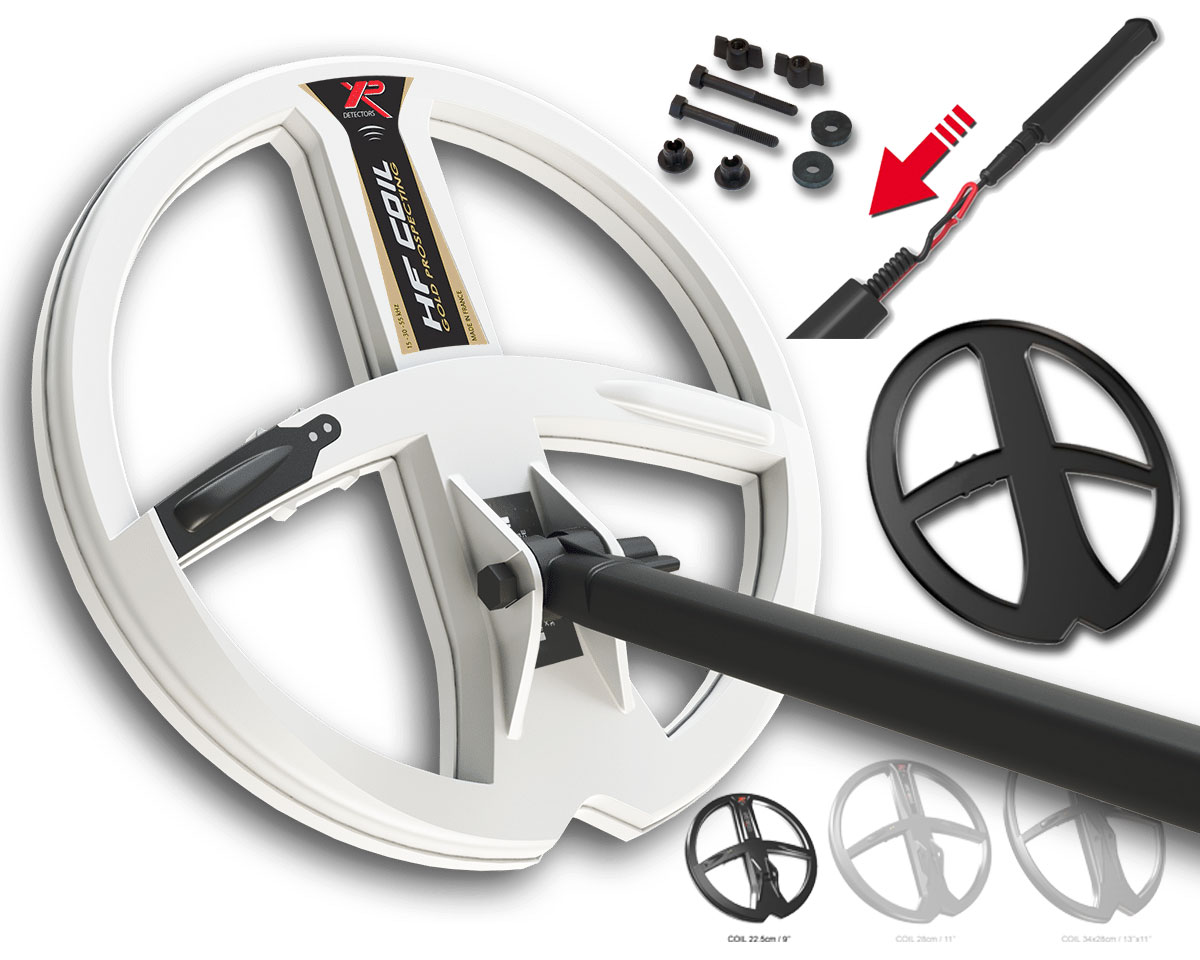 XP Deus sonda / cewka okrągła HF 9" 22.5cm 13kHz do 59kHz