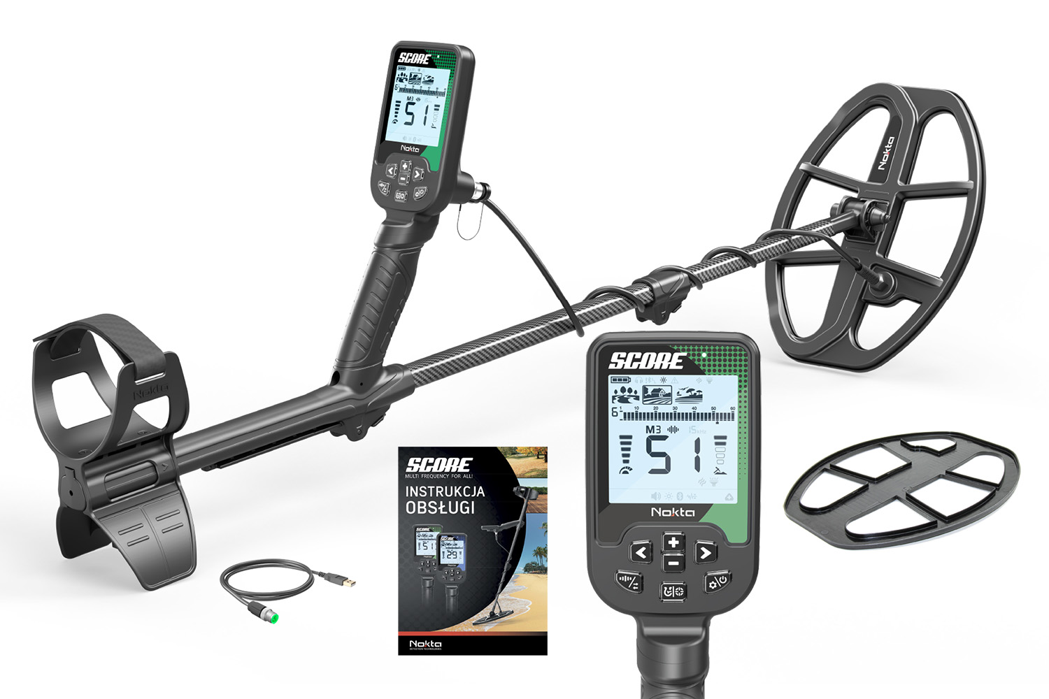 NOKTA SCORE SC30 12" DD wodoszczelny detektor, wykrywacz metali z wieloczęstotliwością BW'25