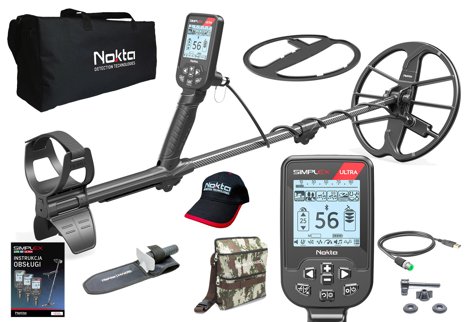 NOKTA Simplex Ultra SX28 11" DD wodoszczelny detektor metali + Serious Beginner Pack Promocja!