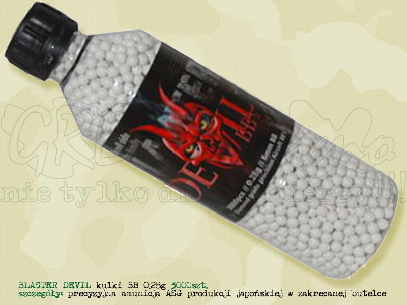 BLASTER DEVIL kulki BB 0,28g 3000szt. butelka - amunicja ASG