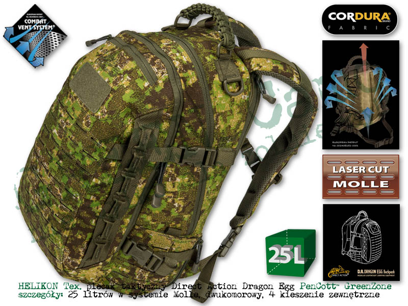 DIRECT ACTION plecak Dragon Egg® - Cordura® - PenCott™ GreenZone 25l.