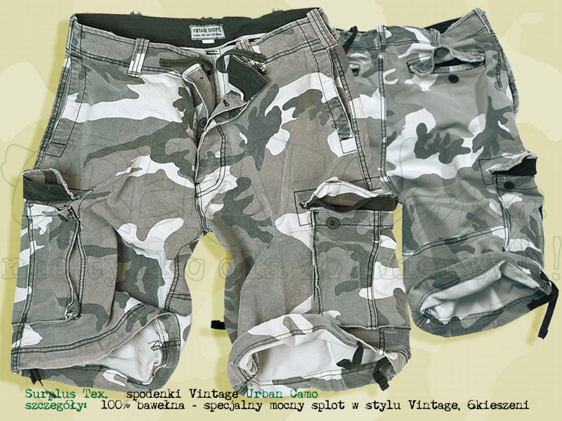 Surplus Tex. spodenki Vintage Shorts Urban Camo