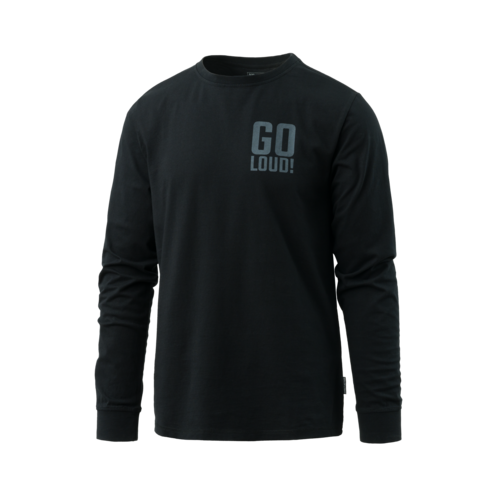 DIRECT ACTION Longsleeve NO LOUD! - Cotton - Black
