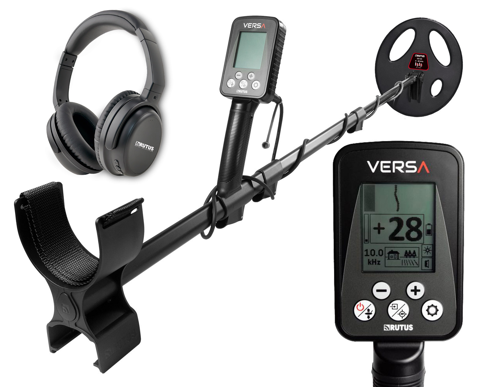 RUTUS Versa 23DD 9" 4-40 kHz + słuchawki bezprzewodowe SR-1 - detektor / wykrywacz metali