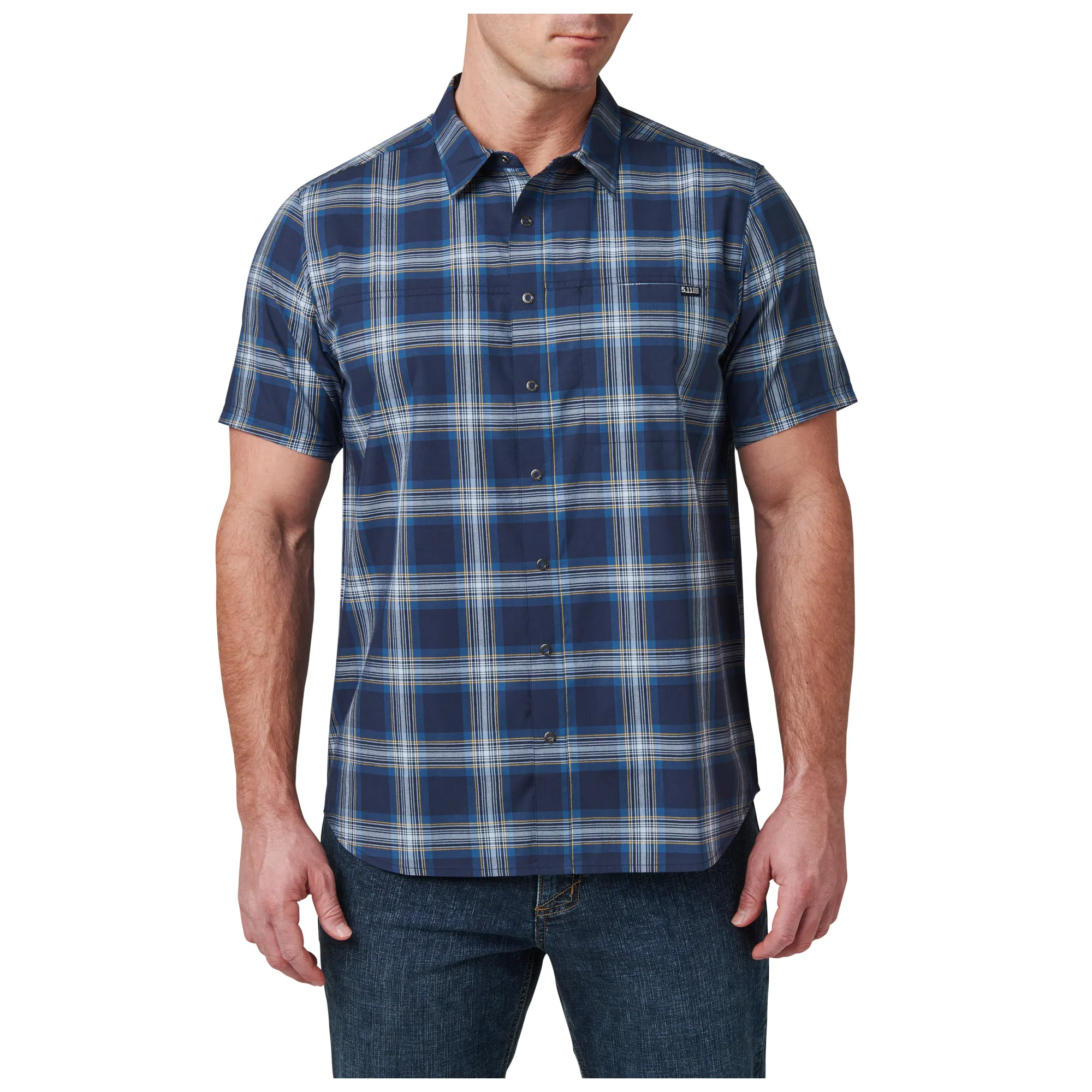 5.11 koszula Wyatt Short Sleeve Plaid Shirt PAC NVY PLD2