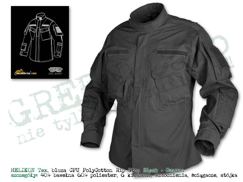 HELIKON Tex. bluza CPU PR R/S Black Czarna