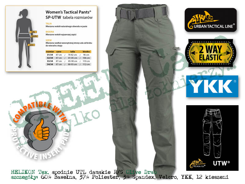 HELIKON Tex. spodnie WOMEN'S UTP® R/S Olive Drab
