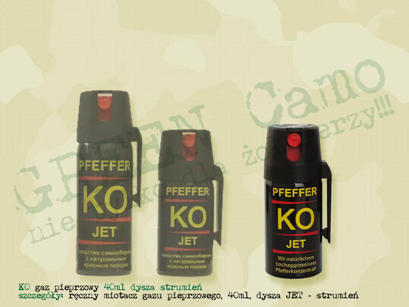 KO ręczny miotacz gazu pieprzowego 40ml JET - gaz pieprzowy strumień