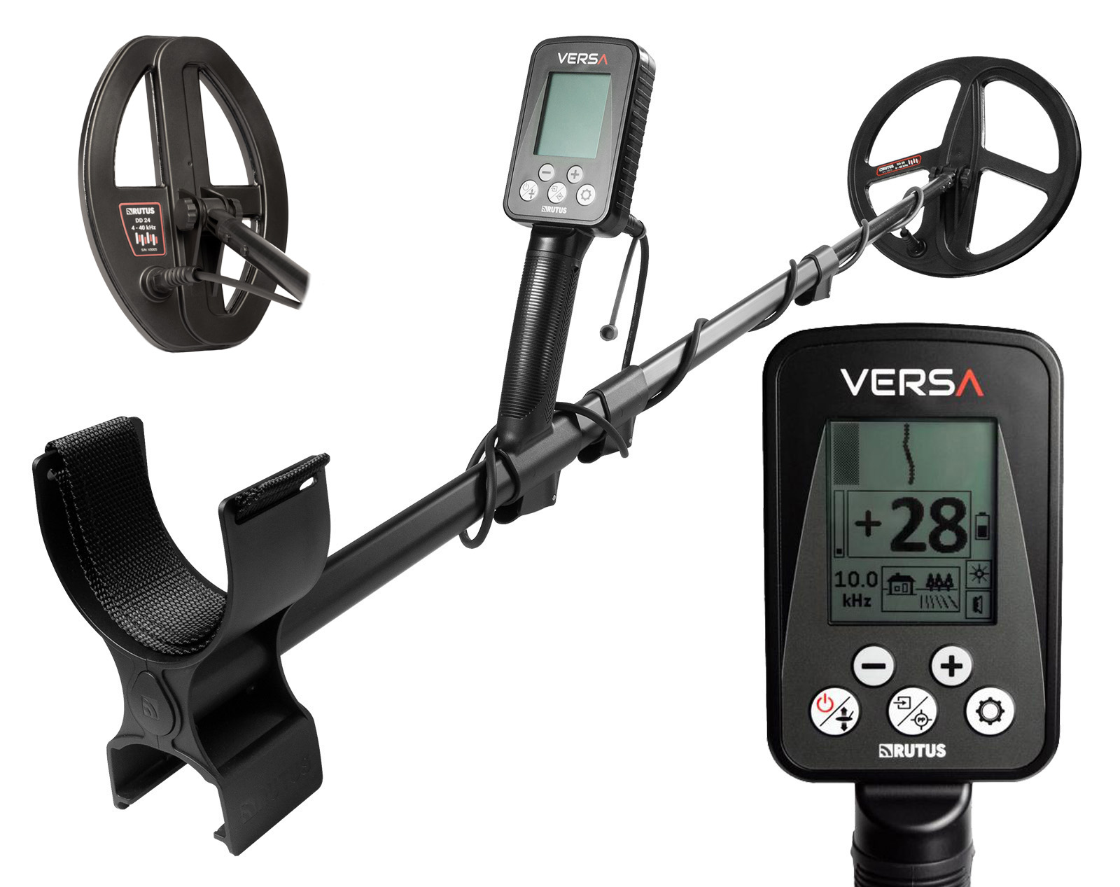 RUTUS Versa 28DD 11" 4-40 kHz + 24DD 9,5" 4-40kHz - detektor / wykrywacz metali BW'25