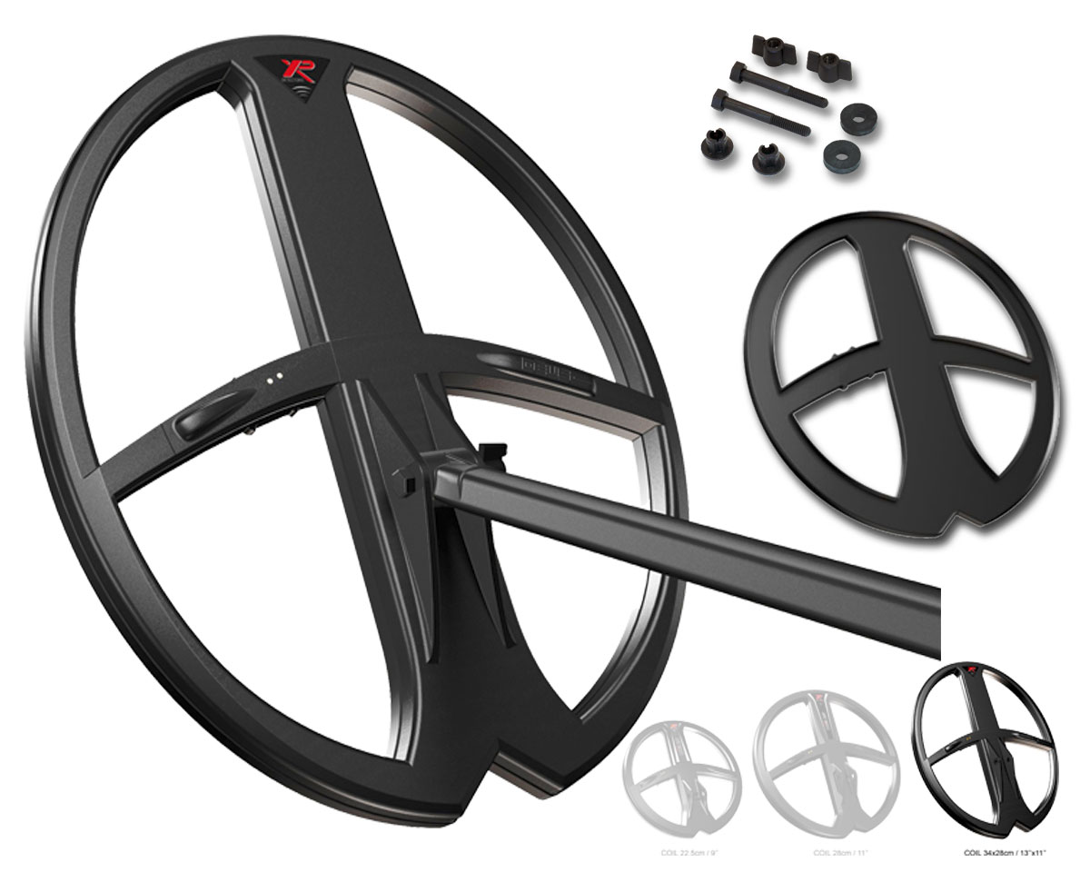 XP Deus sonda / cewka eliptyczna x35 13" 28x34cm 3,7kHz - 27,7kHz czarna