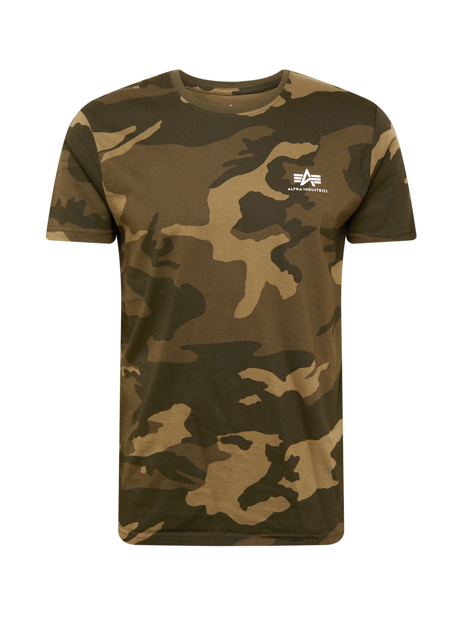 Alpha Industries T-Shirt Basic T Small Logo Camo Olive