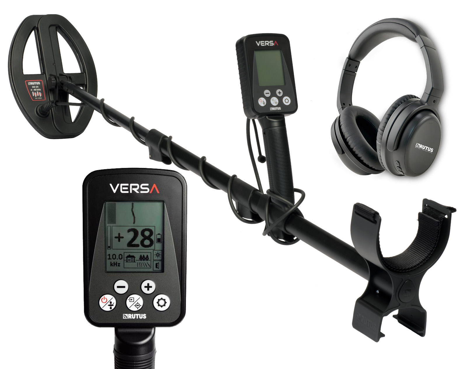 RUTUS Versa 24DD 9,5" 4-40 kHz + słuchawki bezprzewodowe SR-1 - detektor / wykrywacz metali