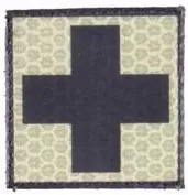 COMBAT-ID naszywka IR F1 MED Cross TAN