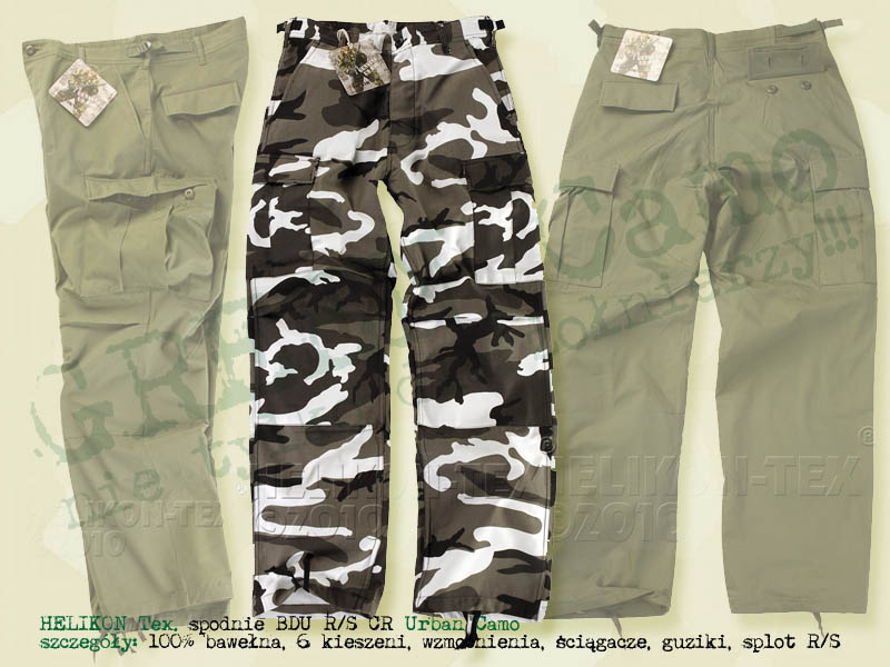 HELIKON Tex. spodnie BDU R/S CR Urban Camo