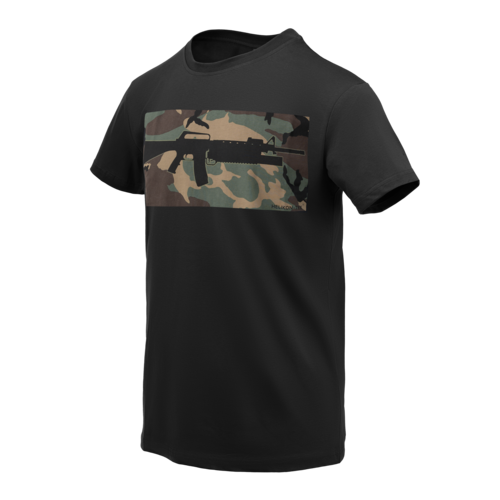HELIKON-Tex. T-shirt 16/203 combo - Black/US Woodland