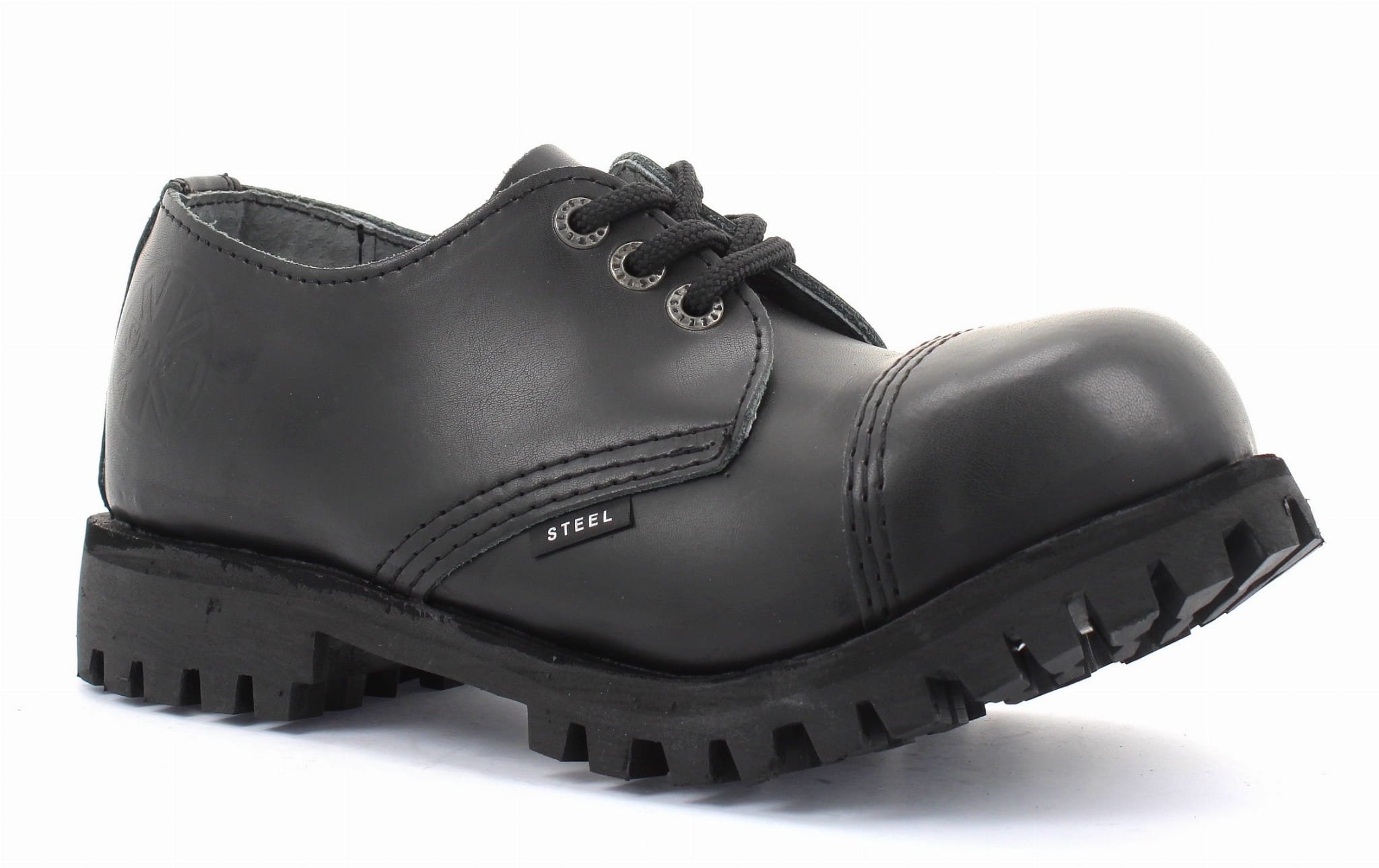 STEEL buty typu glan 3 dziurkowe 101-102/BO/BLK