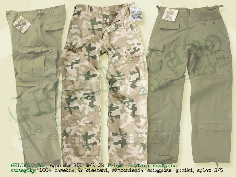 HELIKON Tex. spodnie BDU R/S CR Polska Pantera Pustynna