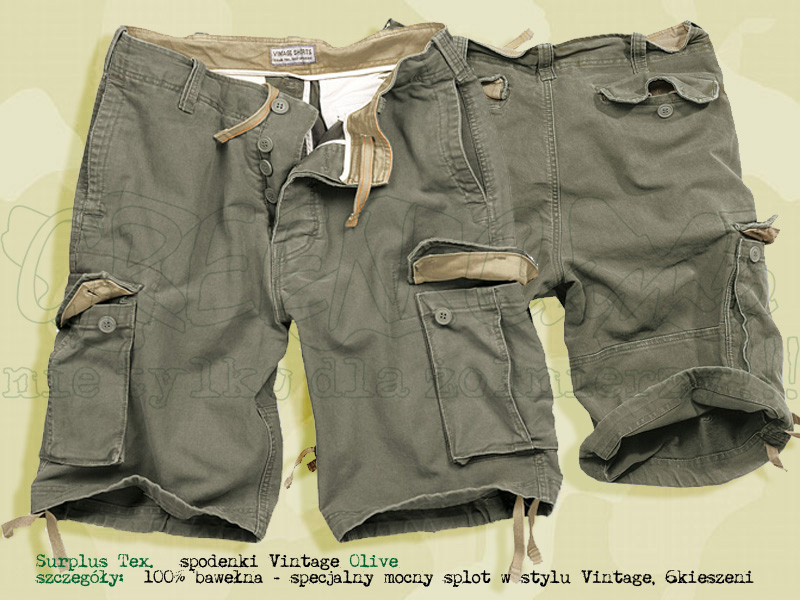 Surplus Tex. spodenki Vintage Shorts Olive
