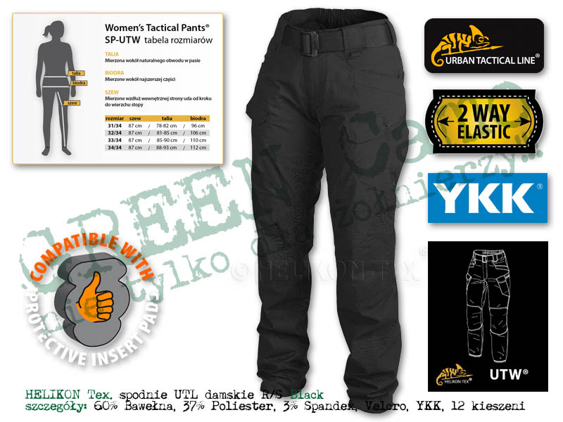 HELIKON Tex. spodnie WOMEN'S UTP® R/S Black