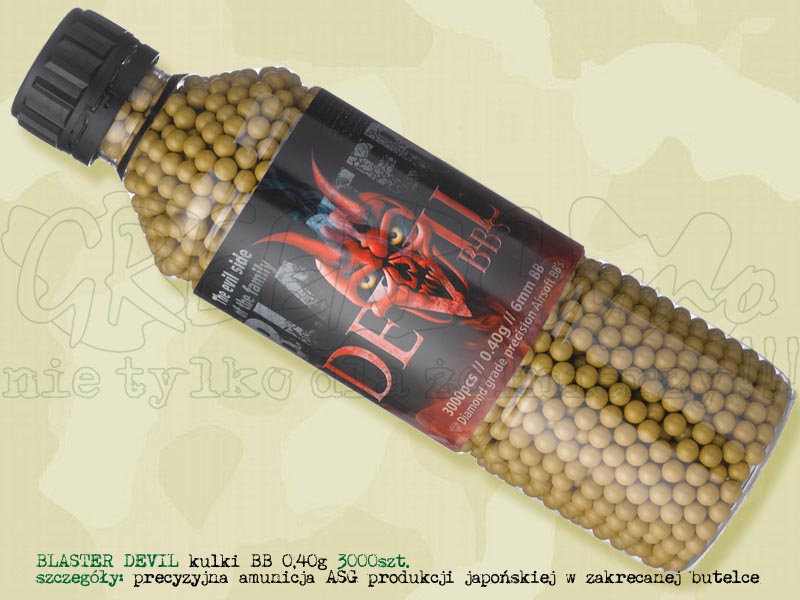 BLASTER DEVIL kulki BB 0,40g 3000szt. butelka - amunicja ASG