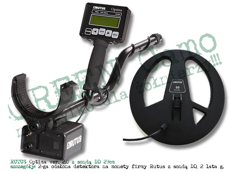 RUTUS Optima ver. 2.0 z sondą DD 29 cm - detektor / wykrywacz metali