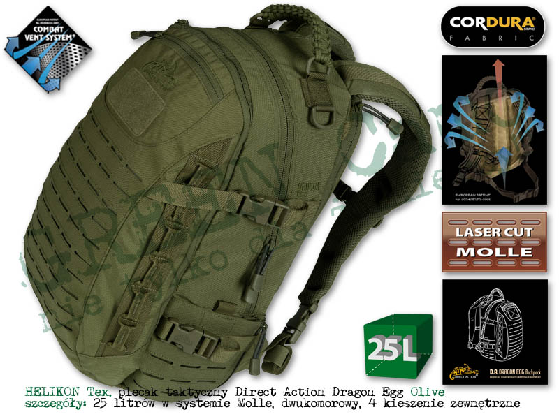 DIRECT ACTION plecak Dragon Egg® Mk2 Cordura® Olive 25l.