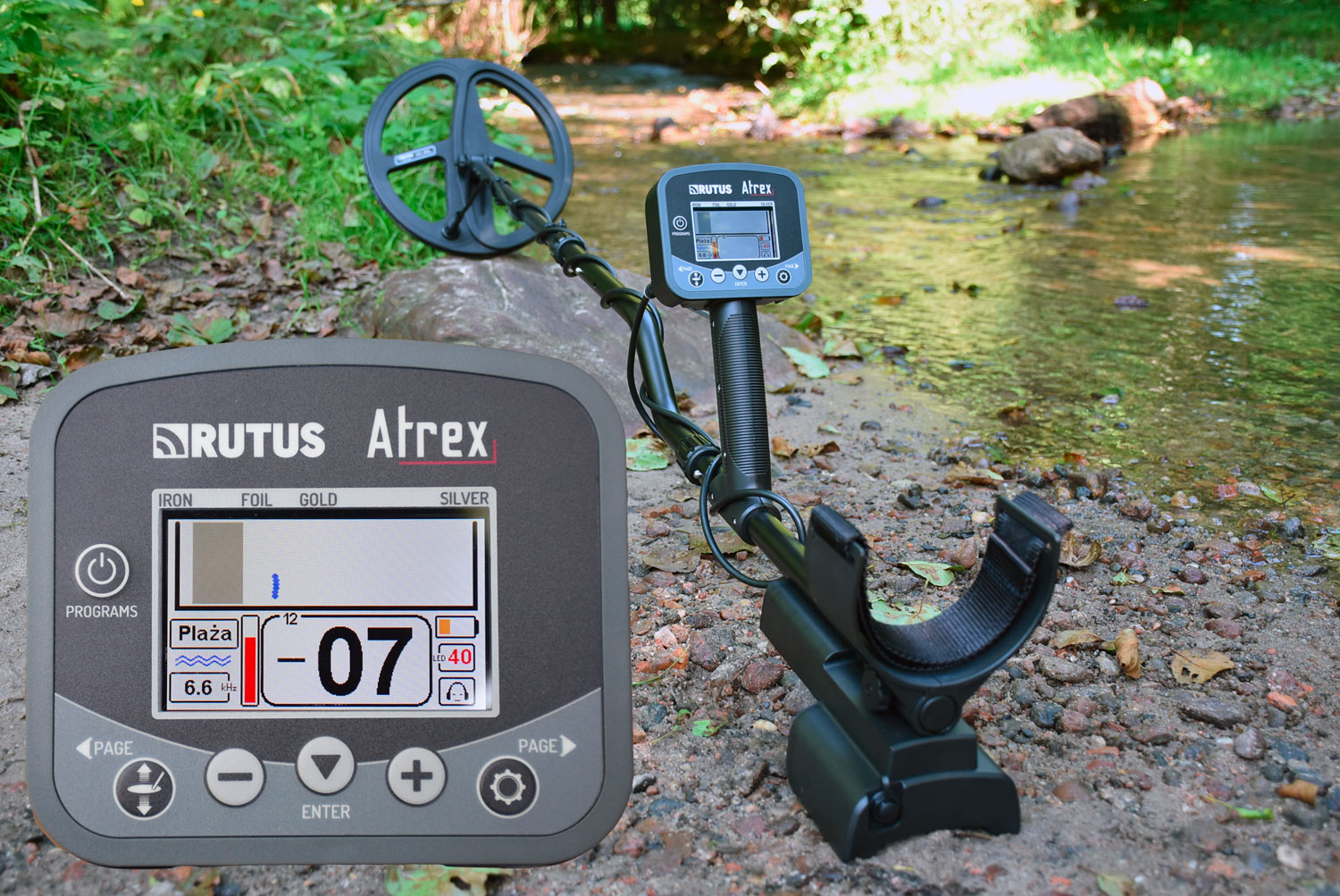 RUTUS Atrex 28DD czarna cewka - detektor / wykrywacz metali